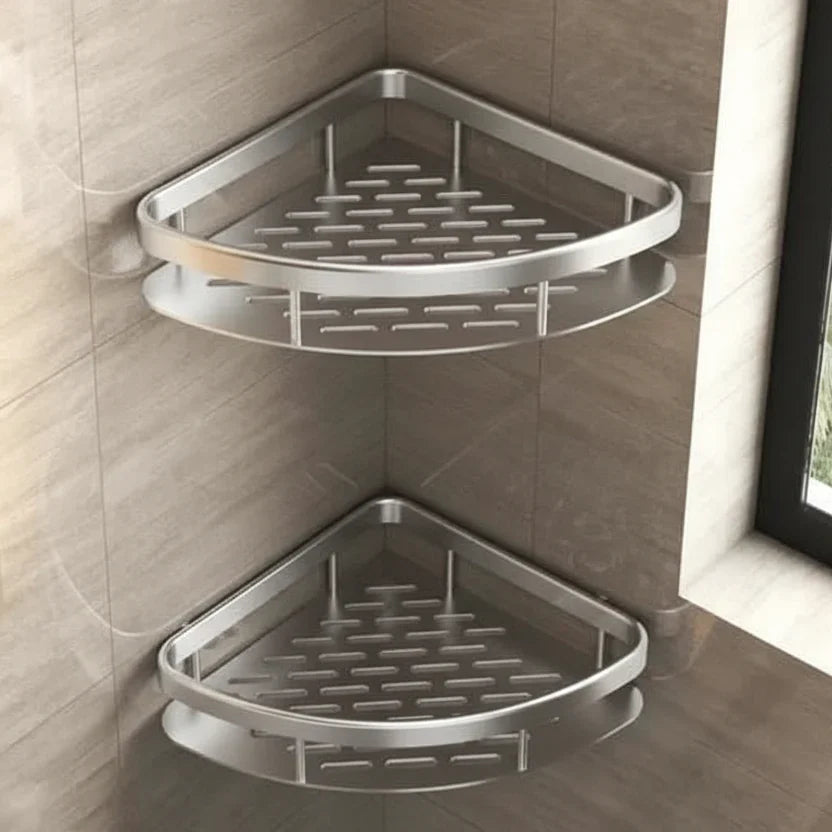 Self-Adhesive Bathroom Shelf, No Drilling, ABS and Stainless Steel