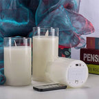 Flameless LED Candles Set of 3 with Timer and Remote Control