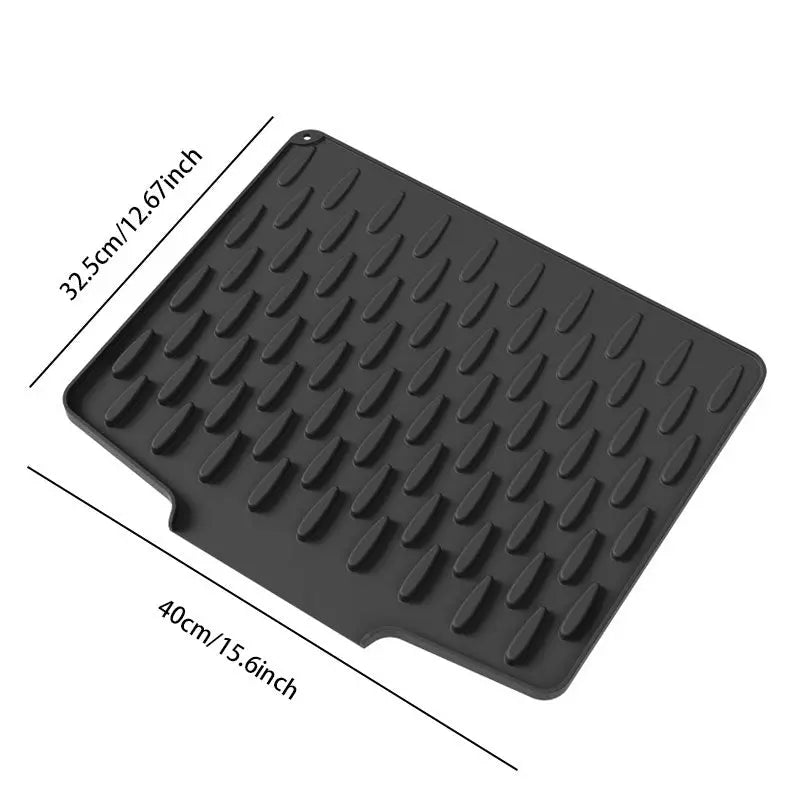 Silicone Draining Mat 40 x 32.5cm, Heat Resistant to 230C