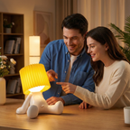 Seated Figure LED Table Lamp, Rechargeable, Eight Colours