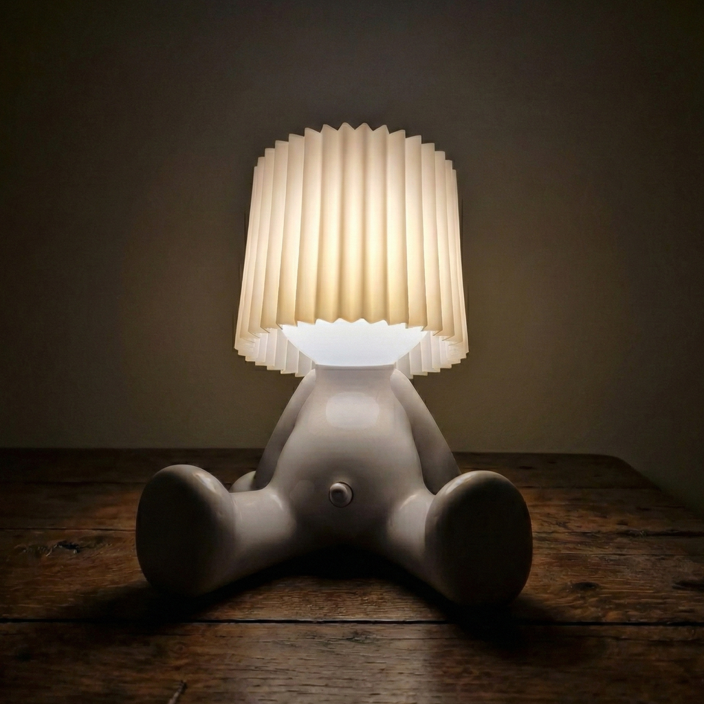 Seated Figure LED Table Lamp, Rechargeable, Eight Colours