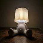 Seated Figure LED Table Lamp, Rechargeable, Eight Colours