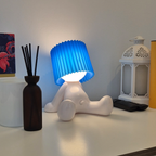 Seated Figure LED Table Lamp, Rechargeable, Eight Colours