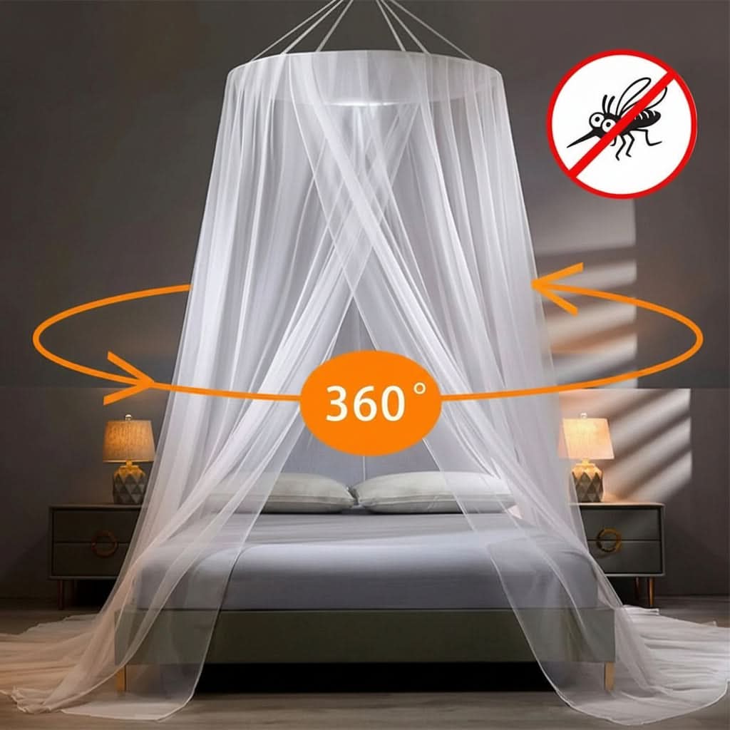 Foldable Mosquito Net for Bed and Camping, with Carry Bag