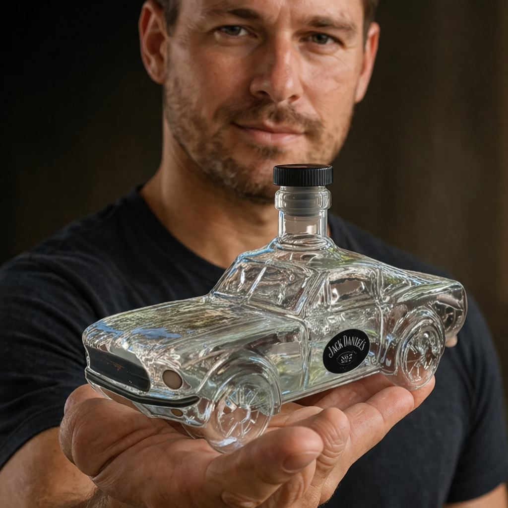 Sports Car Glass Whisky Decanter with Stopper, 850ml