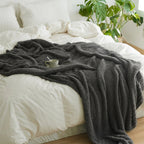 Knitted Microfibre Throw, 130 x 160 cm, Plain Design