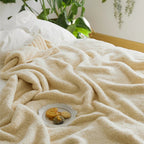 Knitted Microfibre Throw, 130 x 160 cm, Plain Design