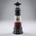 Solar Lighthouse Garden Light with Rotating LED, 37cm