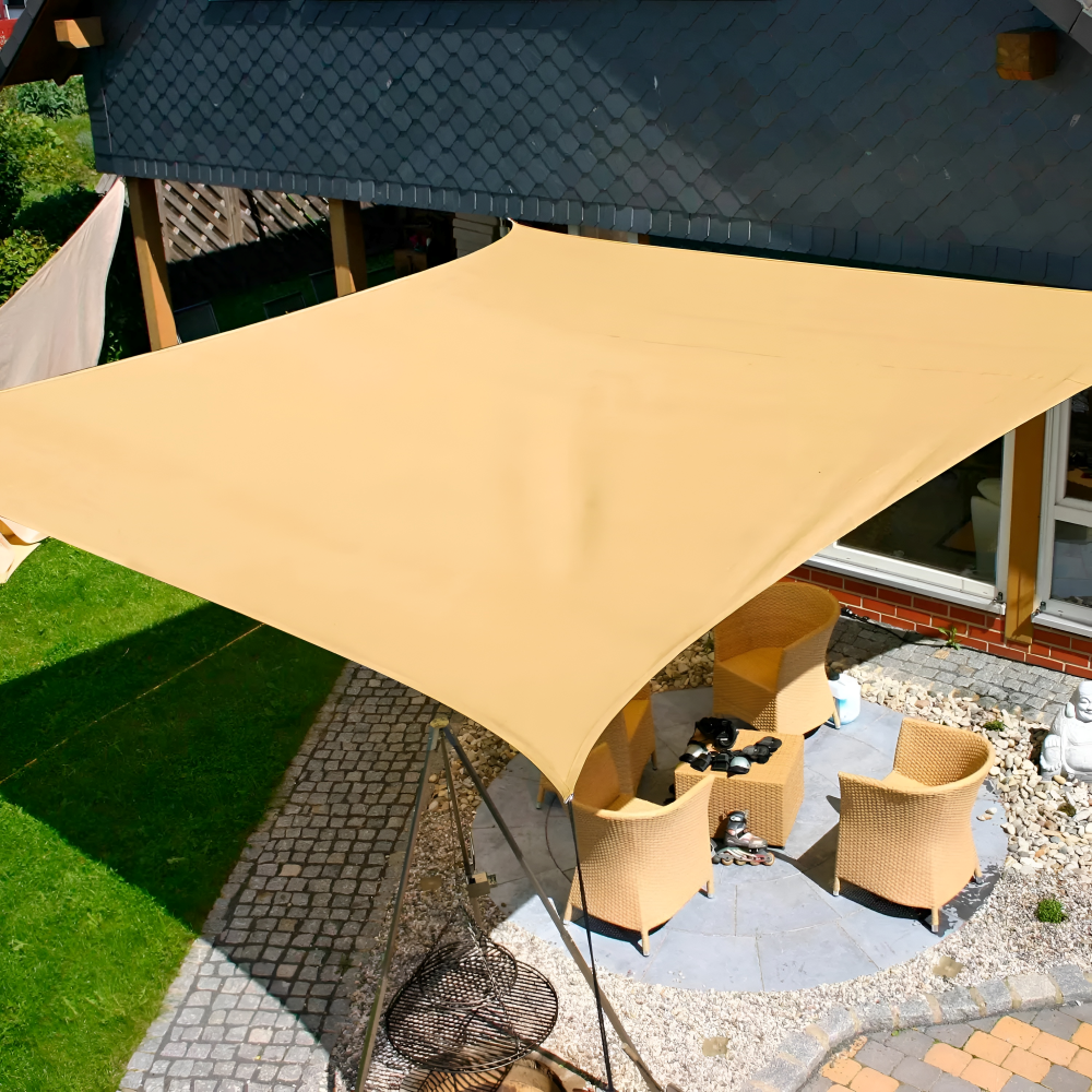 Waterproof Rectangular Shade Sail for Pergolas and Verandas
