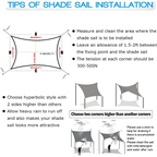 Waterproof Balcony Shade Sail with UV Protection, 5 Colours