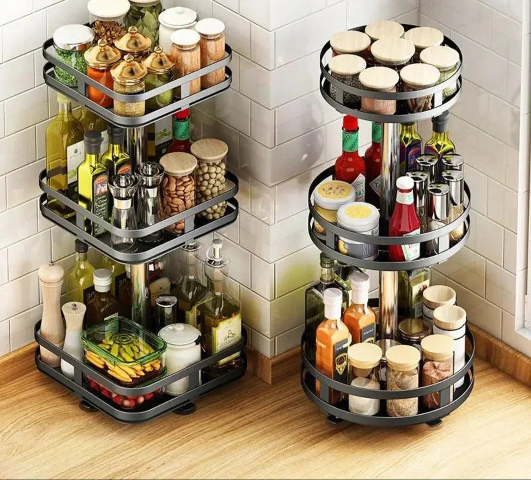 360 Degree Rotating Storage Organiser, 1, 2 or 3 Tiers