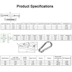 Stainless Steel 304 Shade Sail Fixing Kit, Adjustable Hardware
