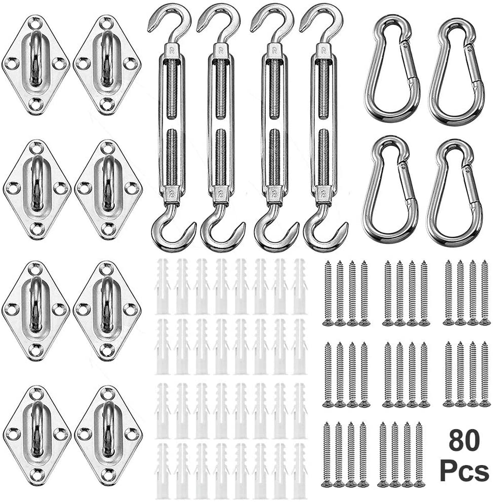 Stainless Steel 304 Shade Sail Fixing Kit, Adjustable Hardware