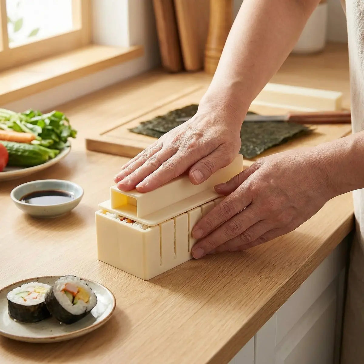 Sushi Mould Set with Cutting Guides for Rectangular Maki