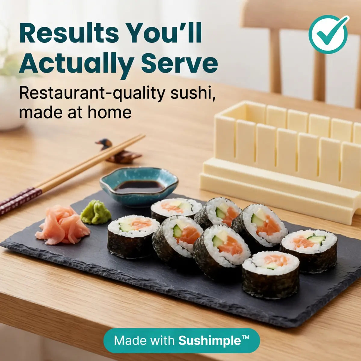 Sushi Mould Set with Cutting Guides for Rectangular Maki