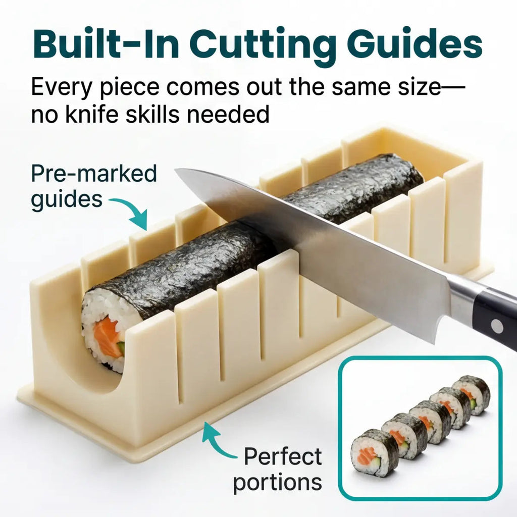 Sushi Mould Set with Cutting Guides for Rectangular Maki