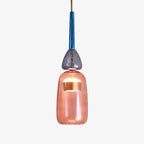 Coloured Glass LED Pendant Light, Cylinder Shade, Six Designs
