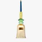 Coloured Glass LED Pendant Light, Cylinder Shade, Six Designs