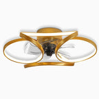Petal Ceiling Fan with Dimmable 24W LED Light and Remote