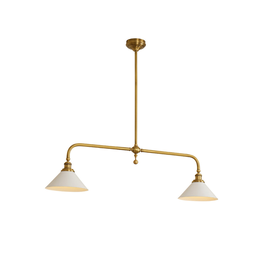 Linear 2-Light Pendant for Dining Table and Kitchen Island