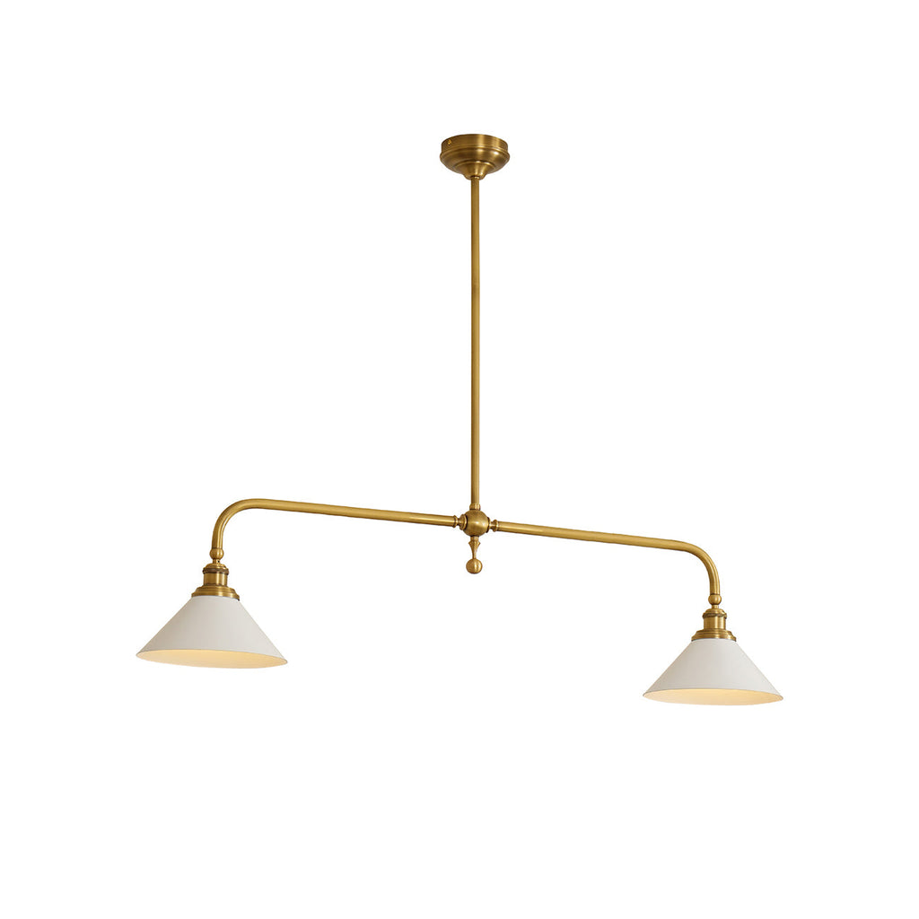 Linear 2-Light Pendant for Dining Table and Kitchen Island