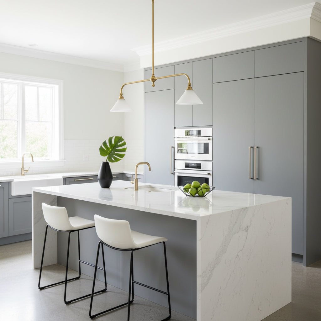 Linear 2-Light Pendant for Dining Table and Kitchen Island