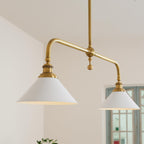Linear 2-Light Pendant for Dining Table and Kitchen Island