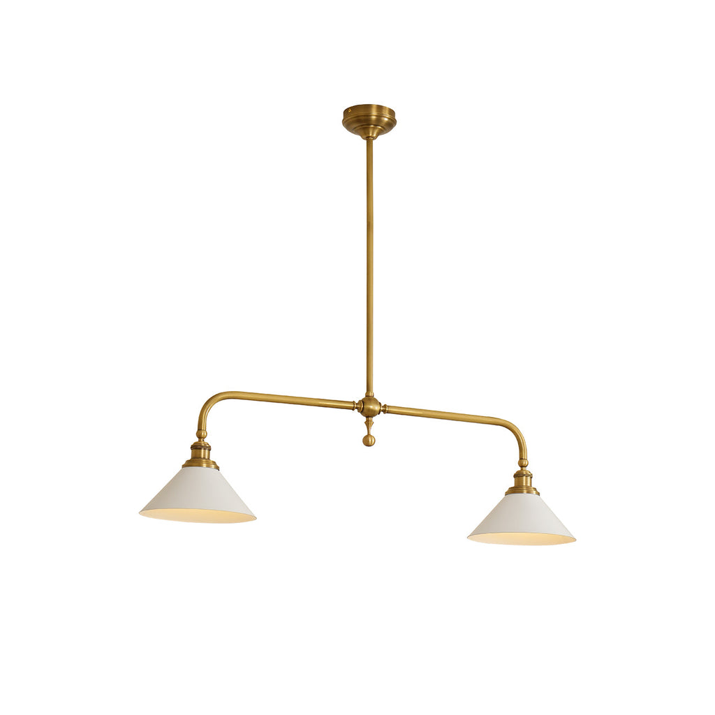 Linear 2-Light Pendant for Dining Table and Kitchen Island