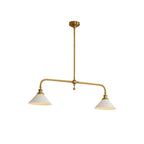 Linear 2-Light Pendant for Dining Table and Kitchen Island