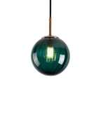 Textured Glass Globe Pendant Light, Adjustable Drop