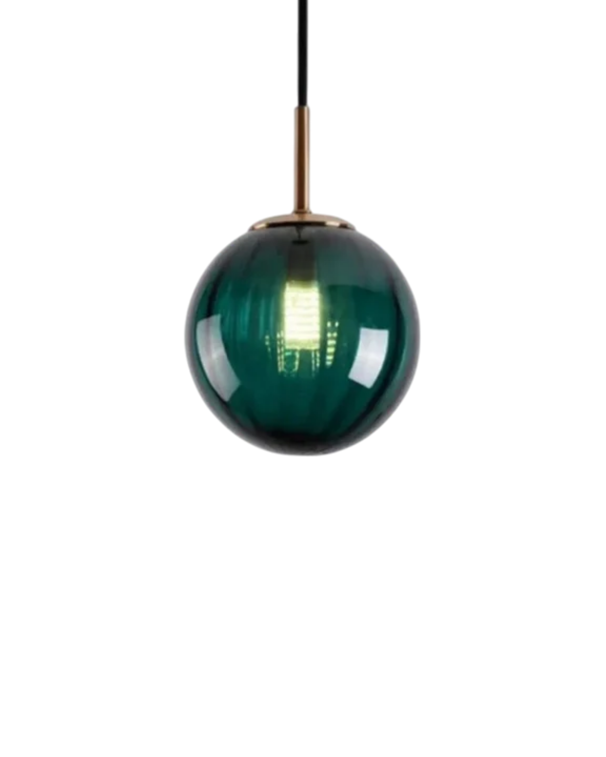 Textured Glass Globe Pendant Light, Adjustable Drop