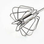 Push and Twist Stainless Steel Egg Beater, One-Hand Whisk