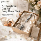 Push and Twist Stainless Steel Egg Beater, One-Hand Whisk