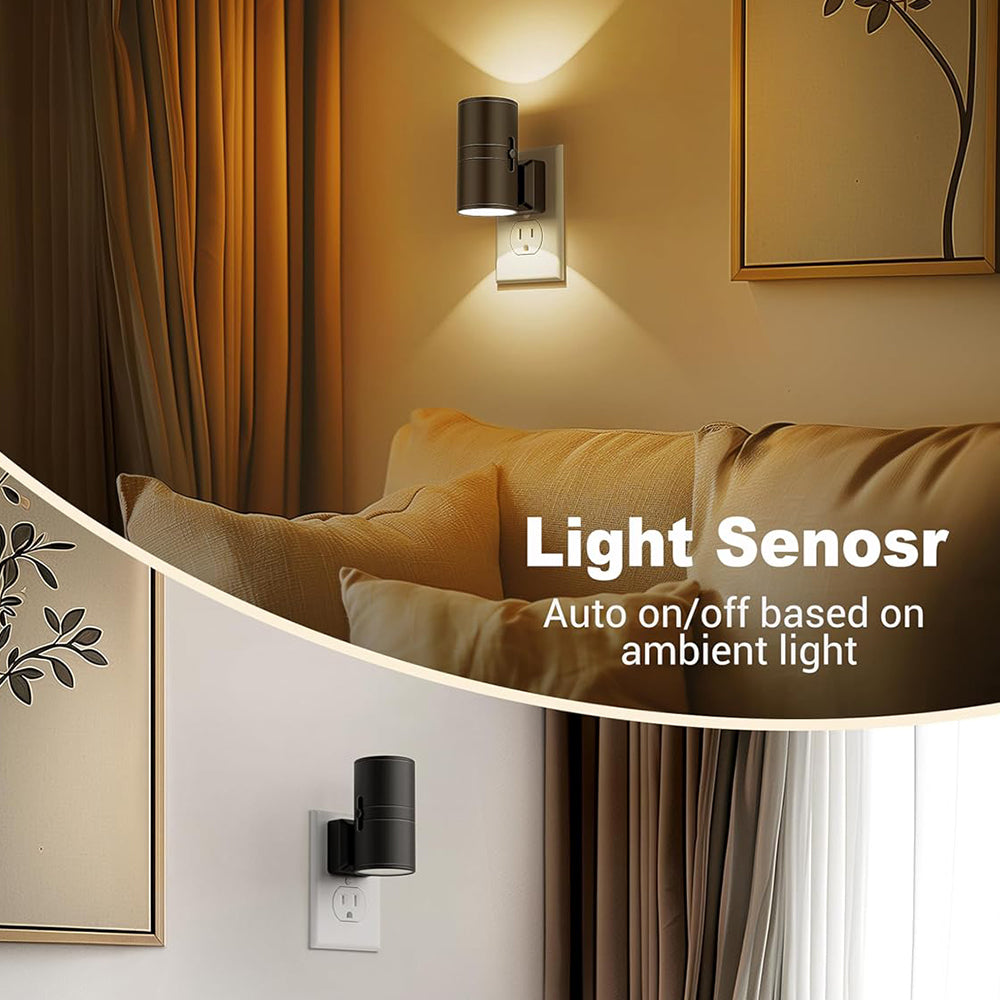 Minimalist LED Wall Light with Day-Night Light Sensor