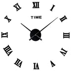 Geometric Roman Numeral Wall Clock, Mirror-Effect Acrylic