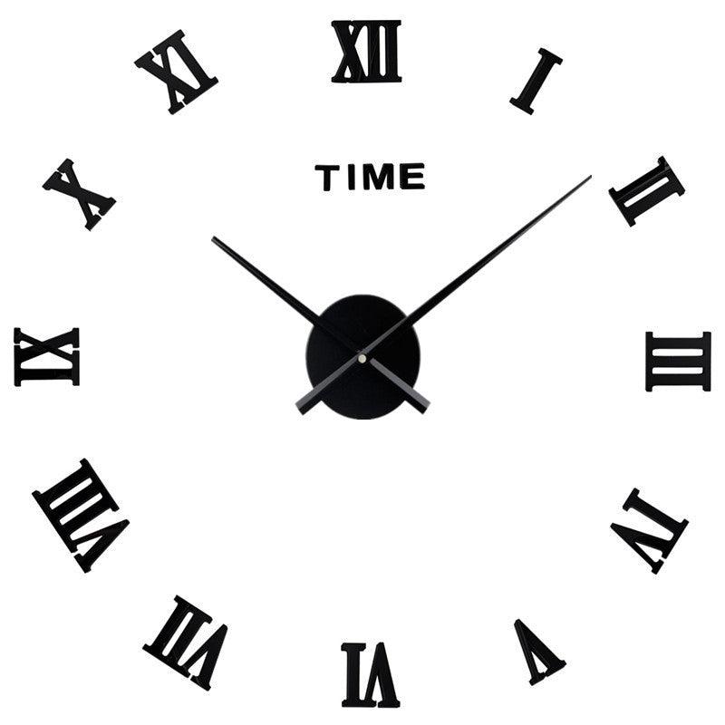 Geometric Roman Numeral Wall Clock, Mirror-Effect Acrylic