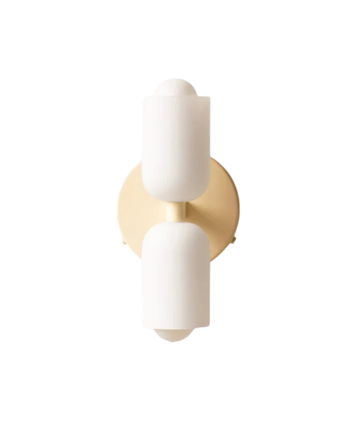 Twin Glass Shade Wall Light, E27, Six Colours, Plug-In or Wired