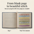 Embroidery Stitch Book Kit, 106 Stitches with 86-Piece Tool Set