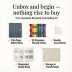 Embroidery Stitch Book Kit, 106 Stitches with 86-Piece Tool Set