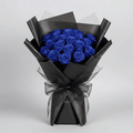 Preserved Rose in Clear Acrylic Dome, 25 cm, Red or Blue