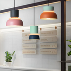Colourful Metal Dome Pendant Light with E27 Fitting
