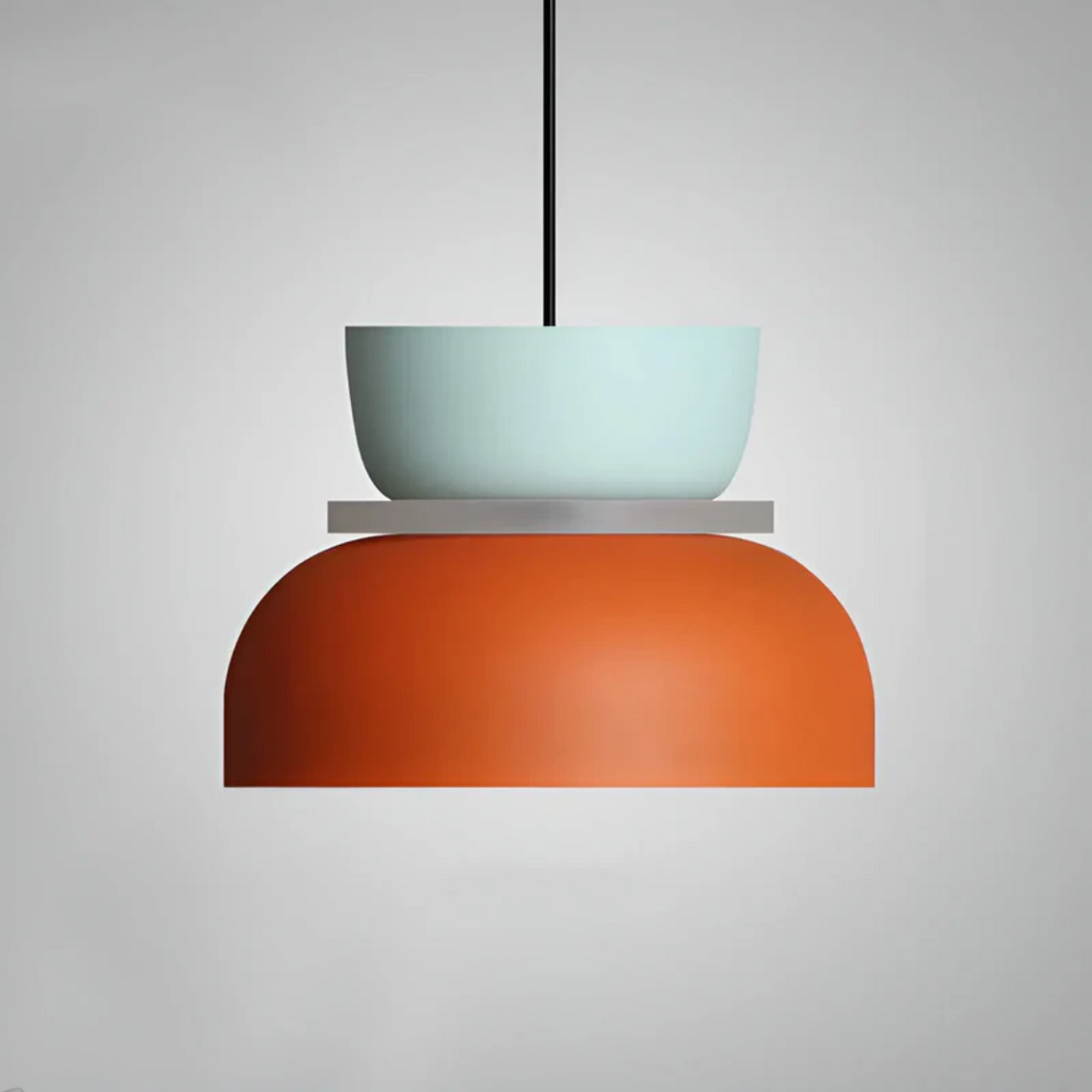 Colourful Metal Dome Pendant Light with E27 Fitting