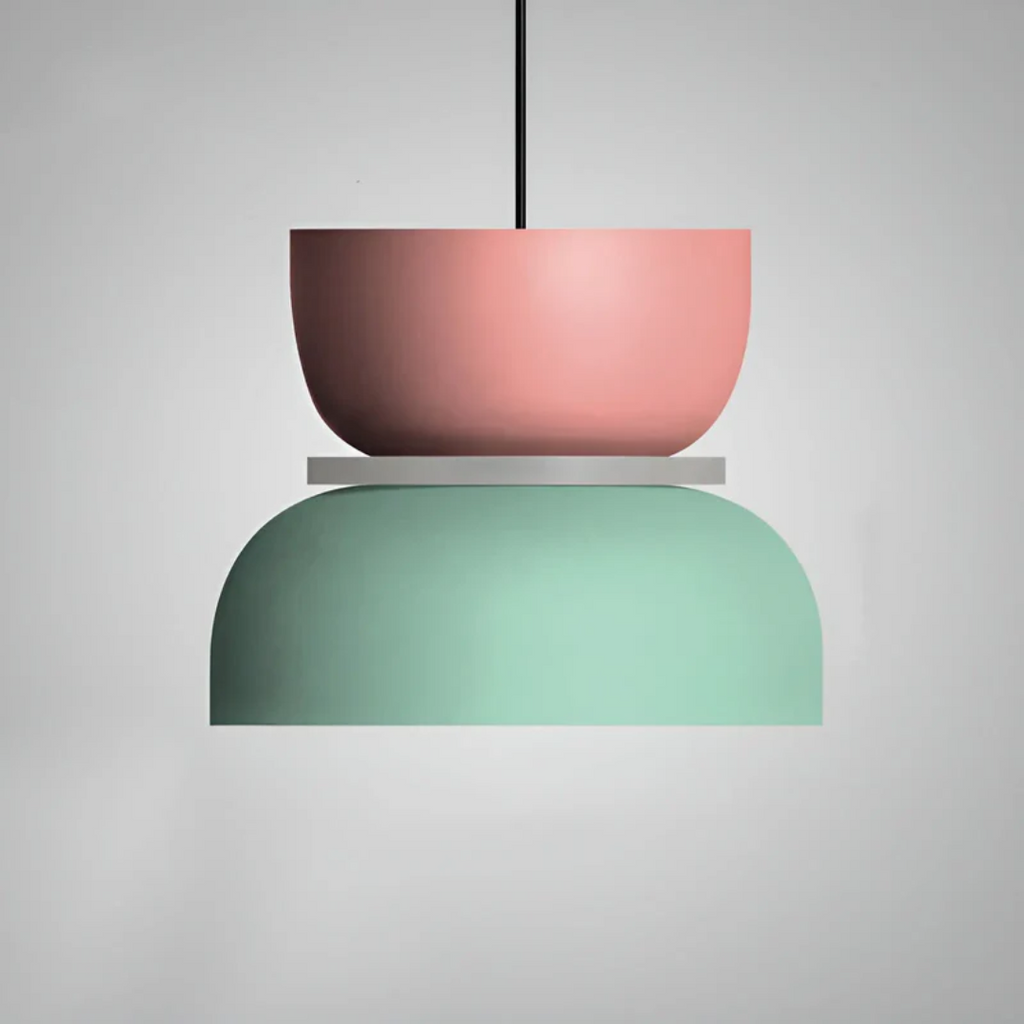 Colourful Metal Dome Pendant Light with E27 Fitting