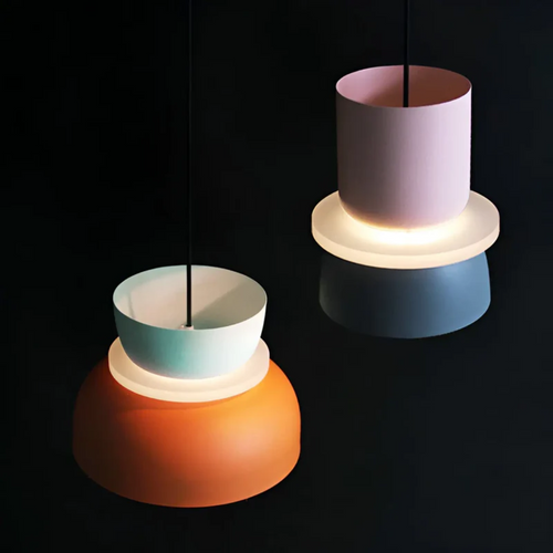 Colourful Metal Dome Pendant Light with E27 Fitting