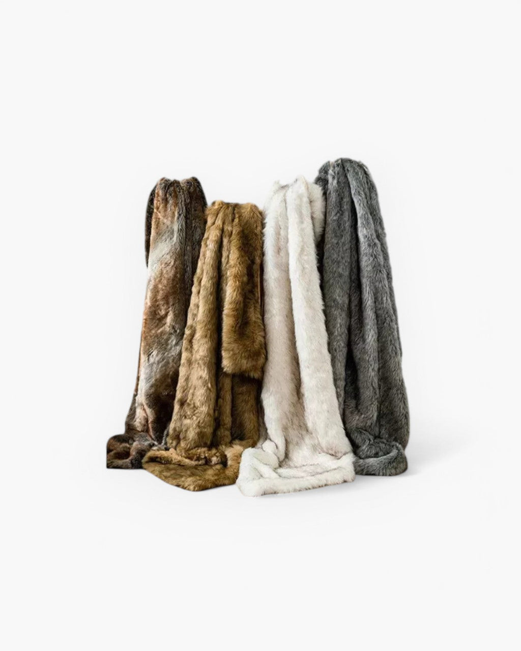 Faux Fur Throw 150x200cm, Soft Blanket for Sofa or Bed