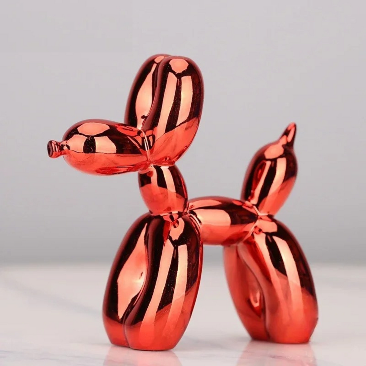 Balloon Dog Sculpture in Resin with Metallic Finish, 3 Sizes