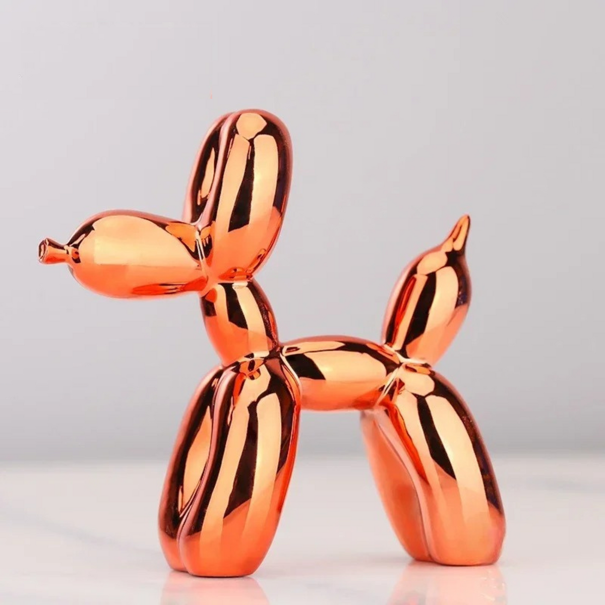 Balloon Dog Sculpture in Resin with Metallic Finish, 3 Sizes