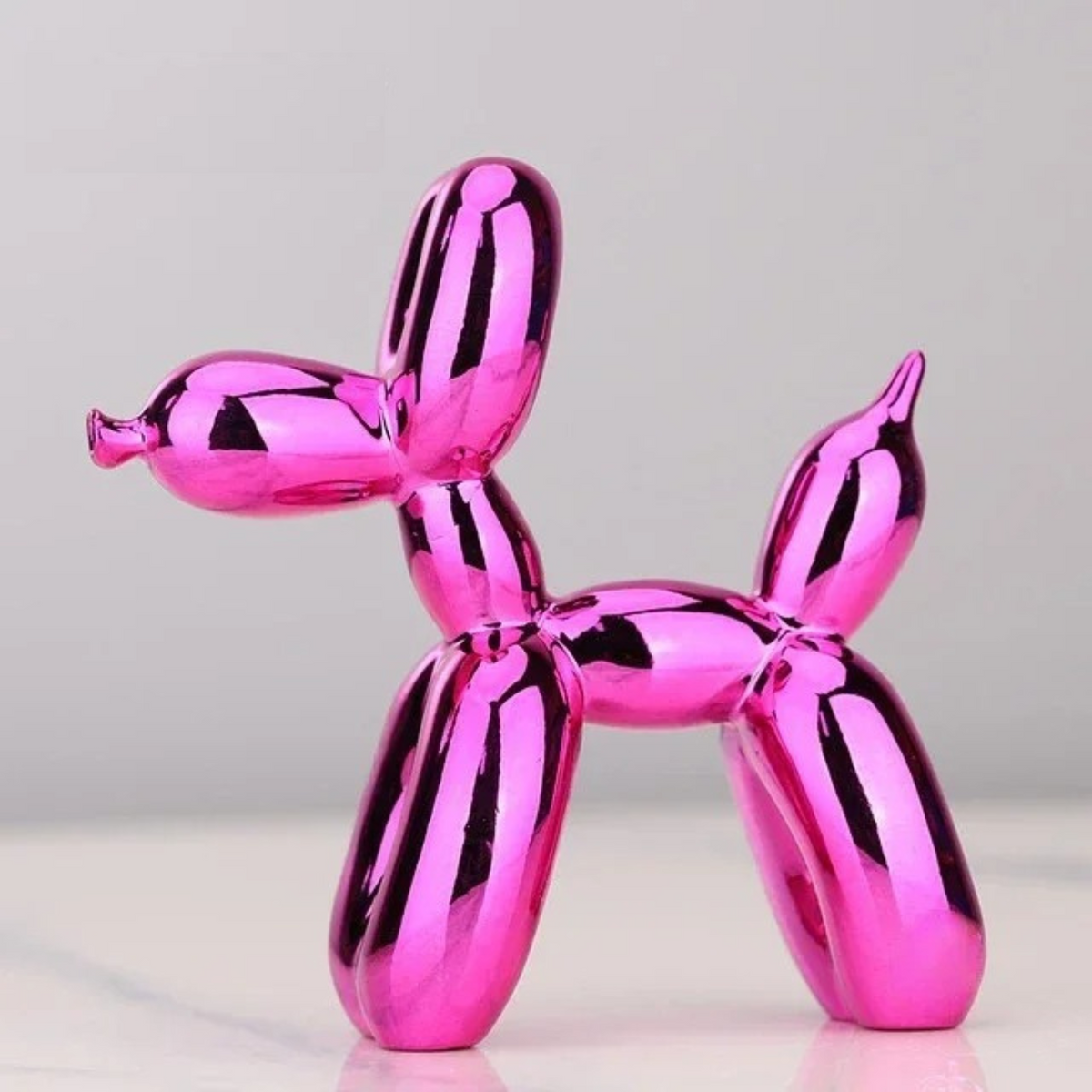 Balloon Dog Sculpture in Resin with Metallic Finish, 3 Sizes