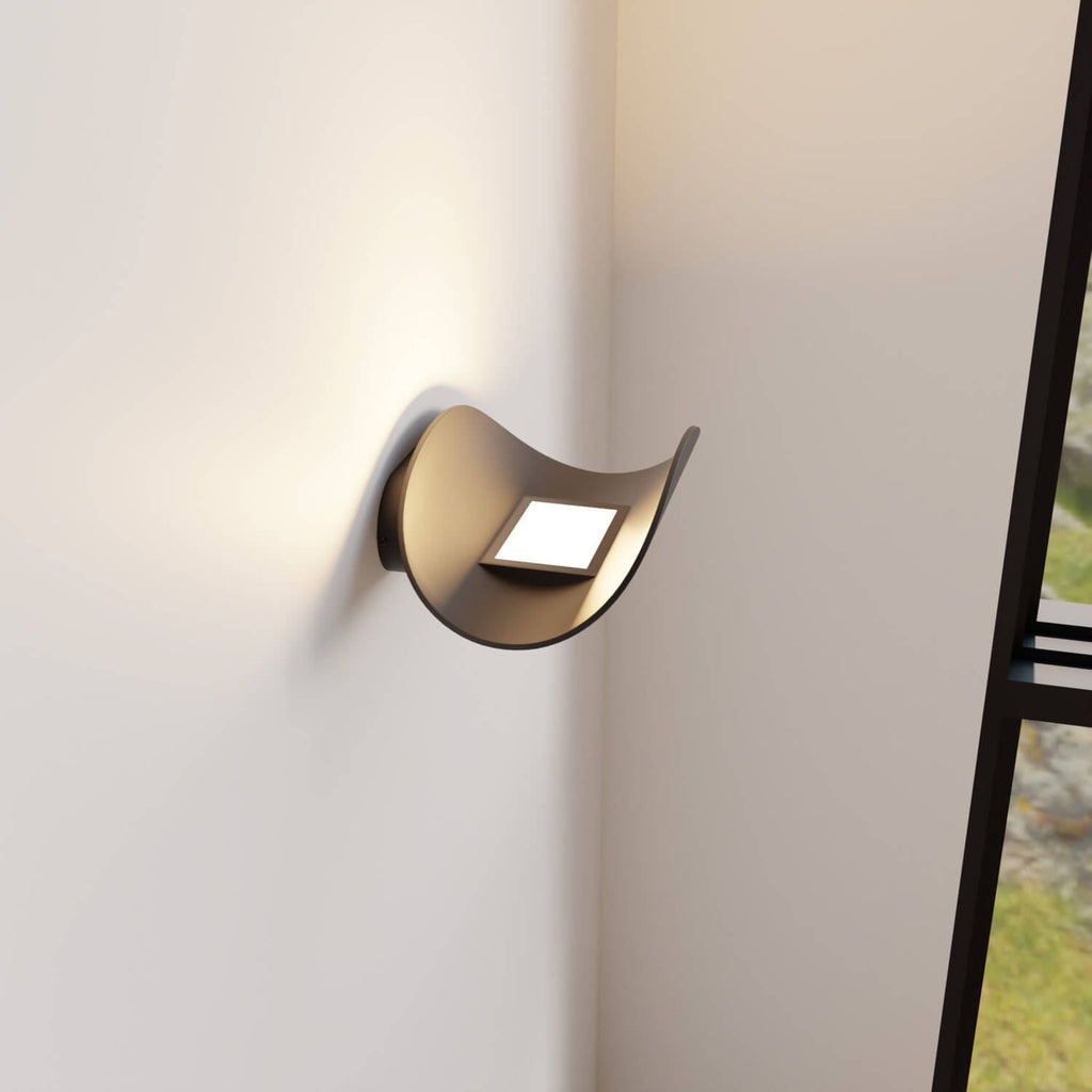 Half-Round LED Wall Light with Warm Indirect Uplight