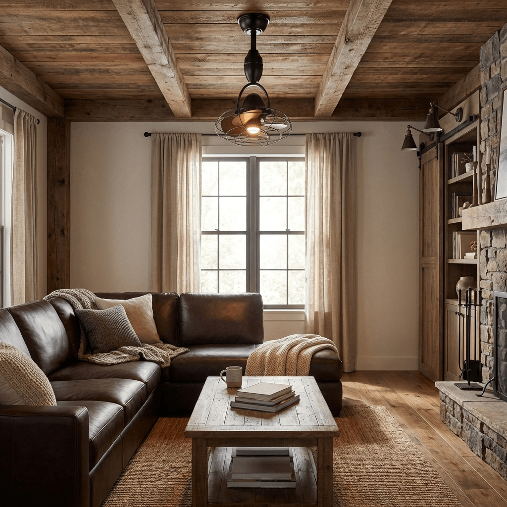 Industrial Ceiling Fan with Tilting Head, 30 cm, 6 Speeds